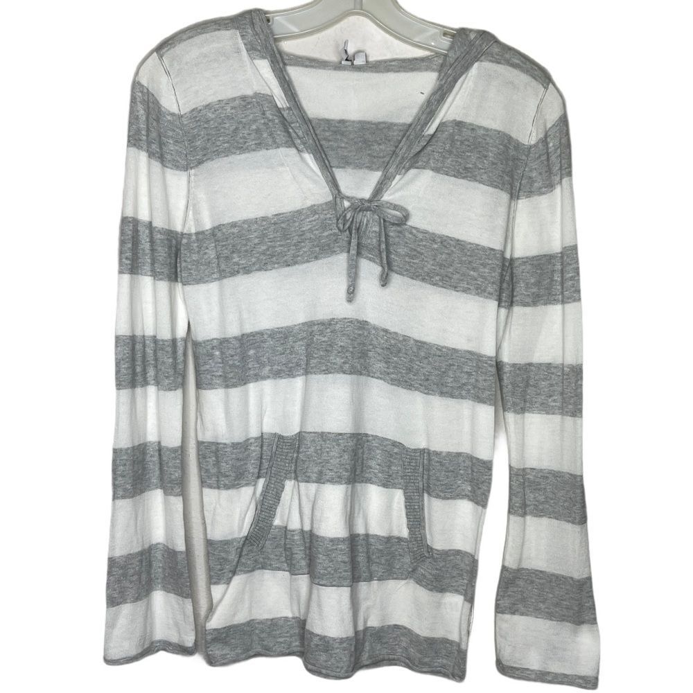 Michael Stars Striped Hoodie Sweater